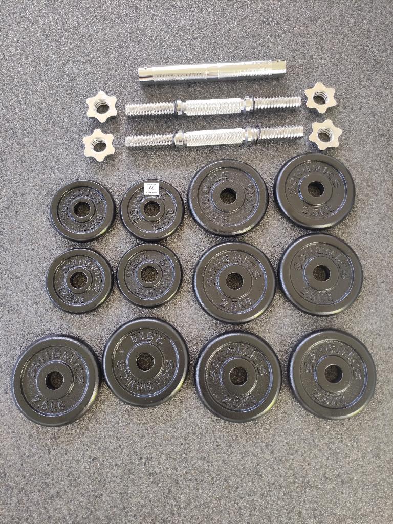Halterset 30kg NIEUW, Enlèvement ou Envoi, Neuf, Pectoraux, Set d’haltères