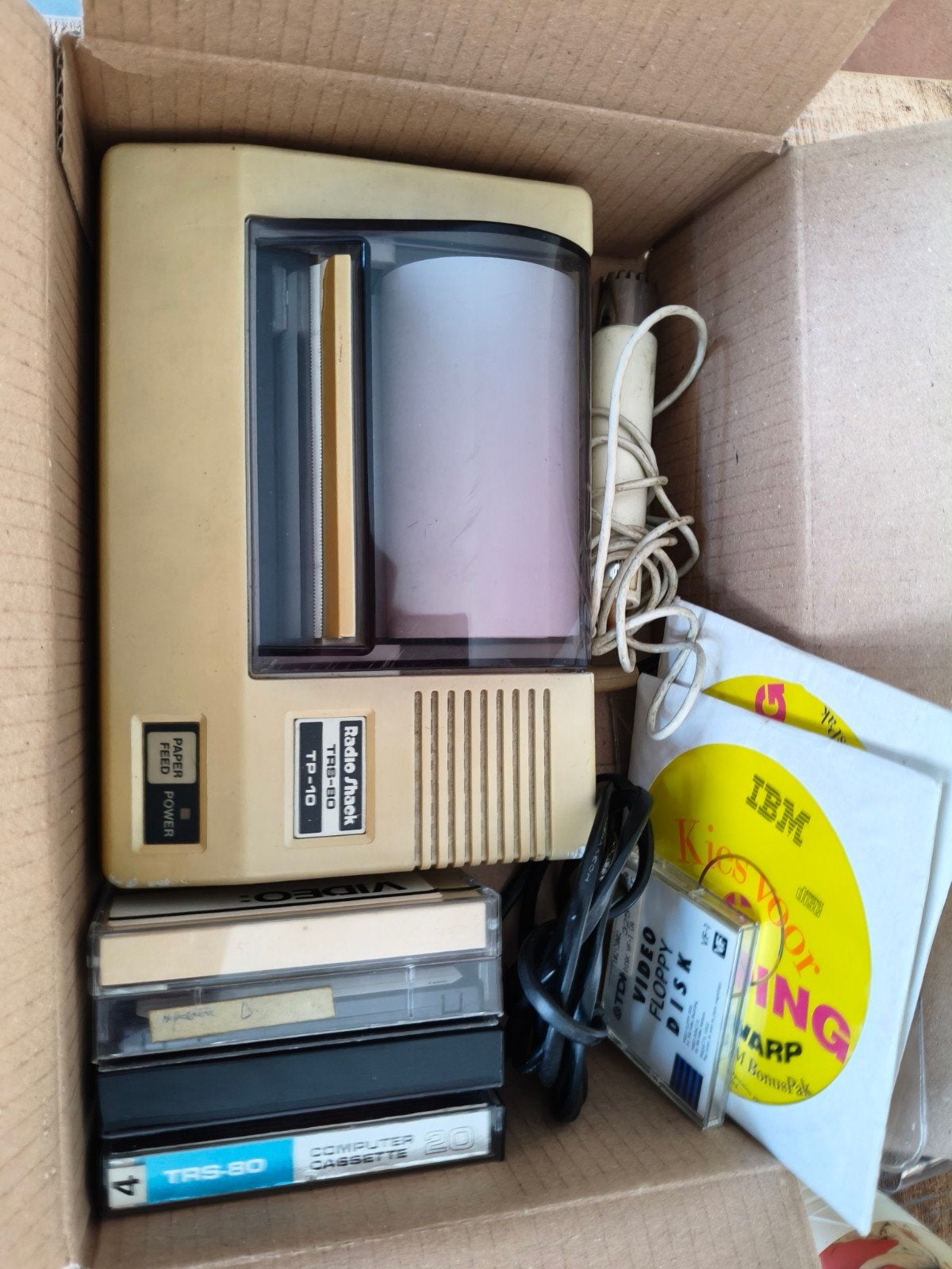 TRS-80 printer + cassettes, Informatique & Logiciels, Enlèvement ou Envoi