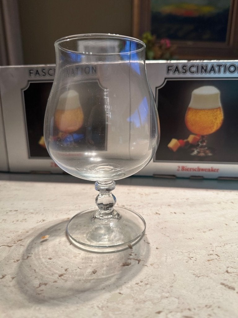 6 bierglazen, Verzamelen, Glas en Drinkglazen, Ophalen