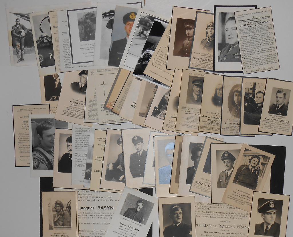 50 cartes prière &  Avis de décès Pilote Belges 1926 - 1996, Collections, Objets militaires | Général, Enlèvement, Armée de l'air