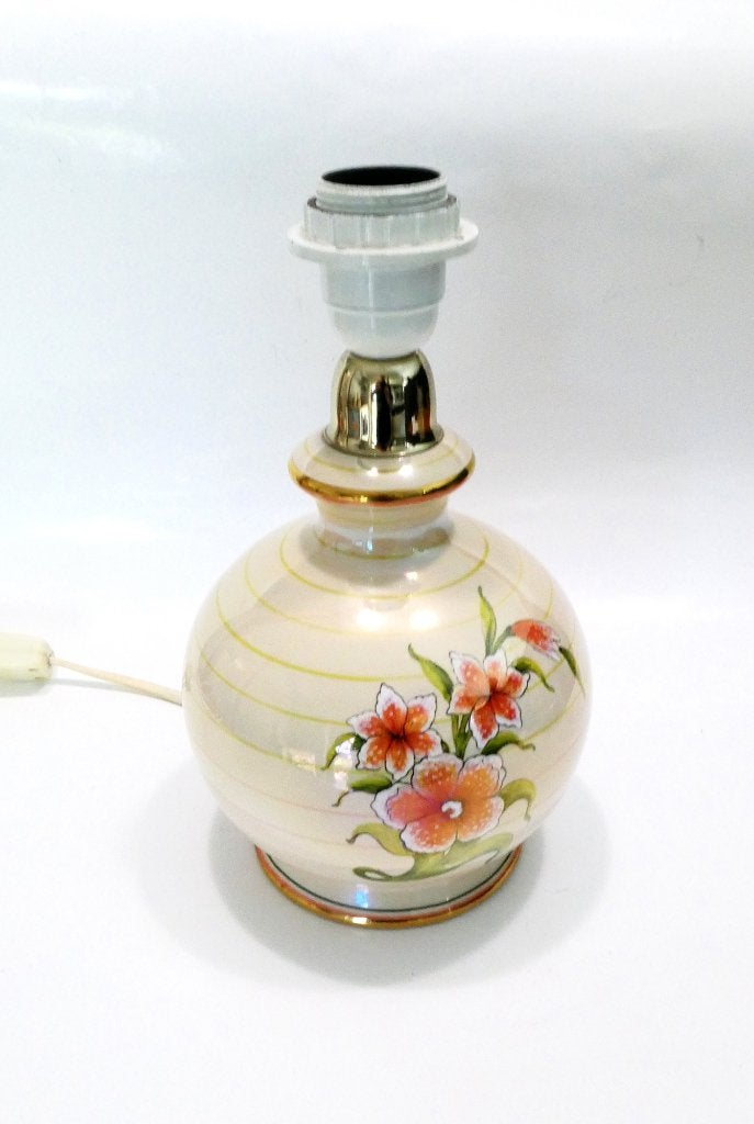 Rare lampe à poser Italie Deruta Galletti 1950-60, Met schakelaar, Overige merken, Vintage, Keramiek