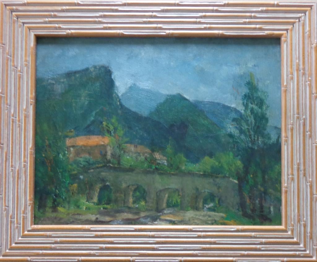 ONBEKEND / PORTE DE NAVA / OLIEVERF PANEEL / 36x44cm / KADER, Enlèvement ou Envoi