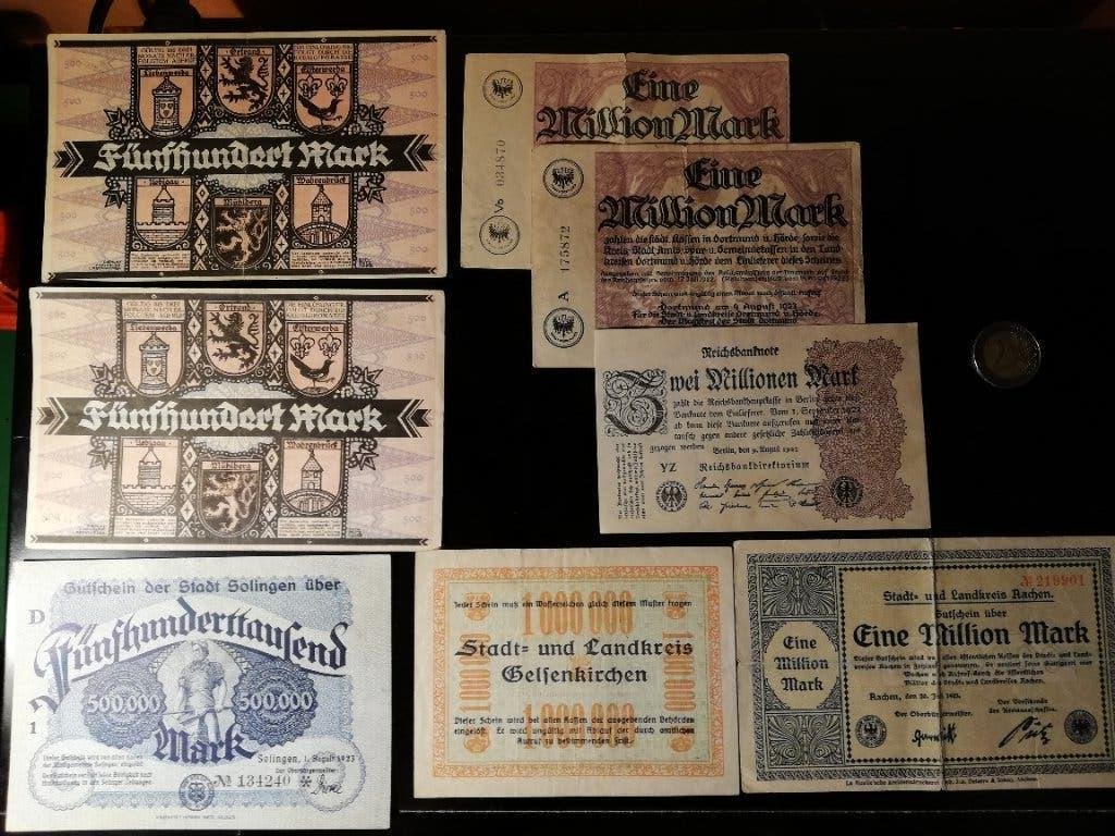 Lot de billets allemands, Envoi
