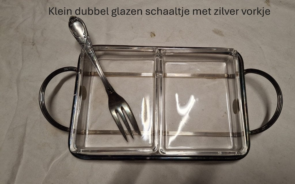 Allerlei verzilverde schalen en borden enz.., Ophalen, Gebruikt