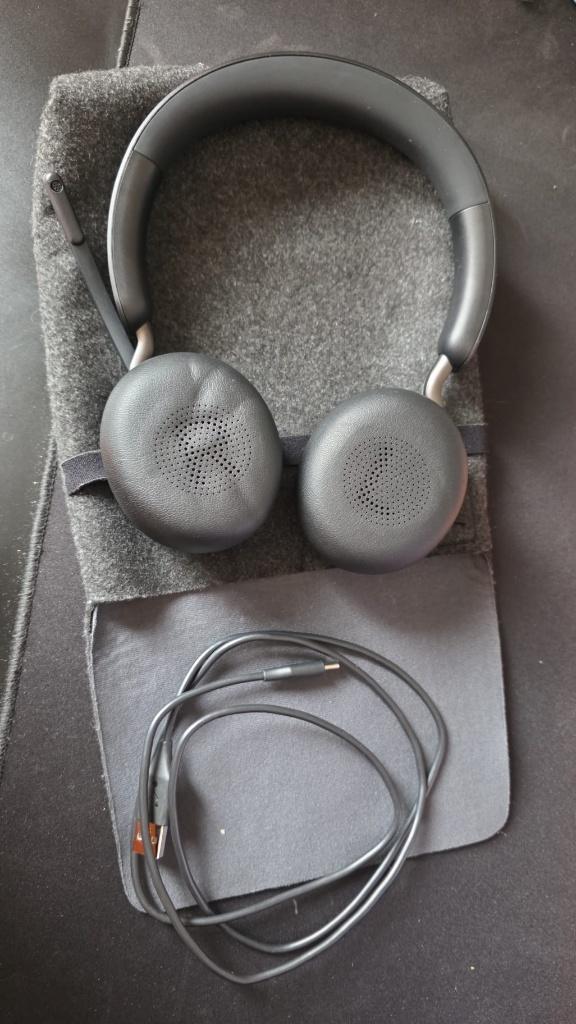Jabra Evolve 2 65 110W, Computers en Software, Headsets, Ophalen, Nieuw, Draadloos, Over-ear