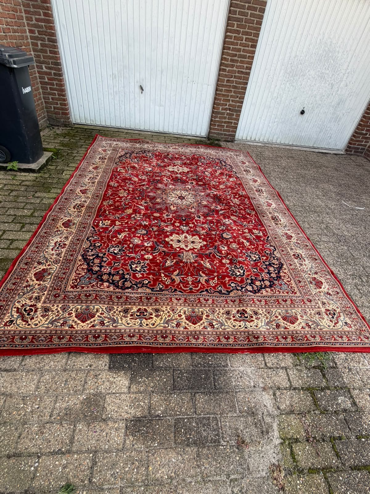 Tapis Louis De Poortere 100 % pure laine vierge 250x350, Enlèvement, Utilisé, Beige