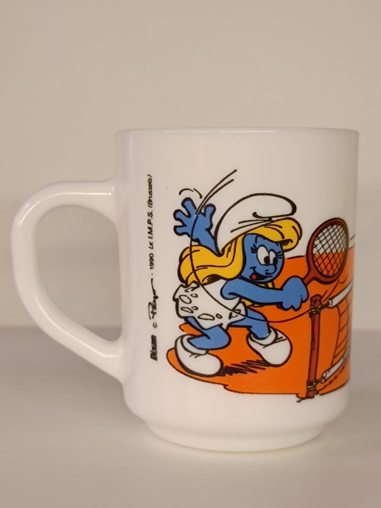 Smurfen Peyo Arcopal 1990 vintage mok, Collections, Schtroumpfs, Enlèvement ou Envoi