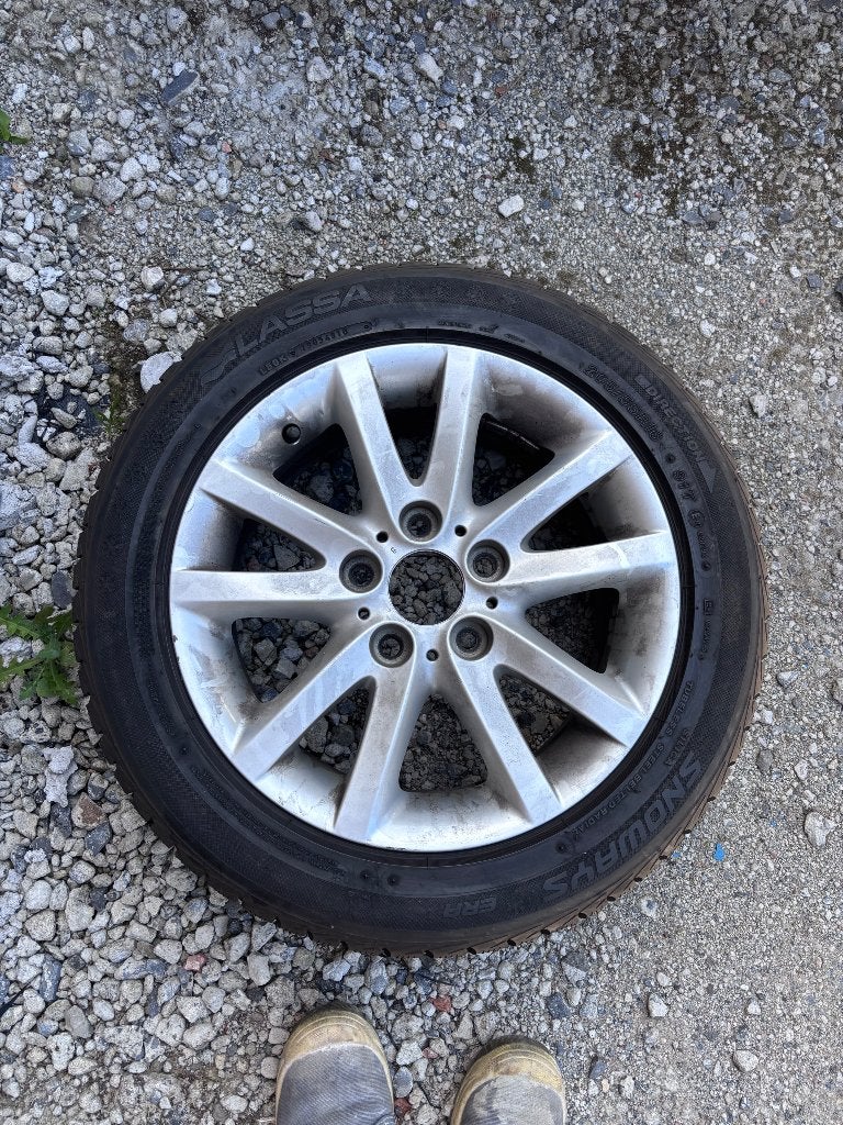 Velgen met winterbanden bmw e46, Auto-onderdelen, Ophalen, Winterbanden, Velg(en)