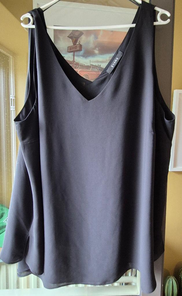 Zwarte top - Maat 52, Kleding | Dames, Grote Maten, Ophalen of Verzenden, Zo goed als nieuw, Zwart, Shirt of Top