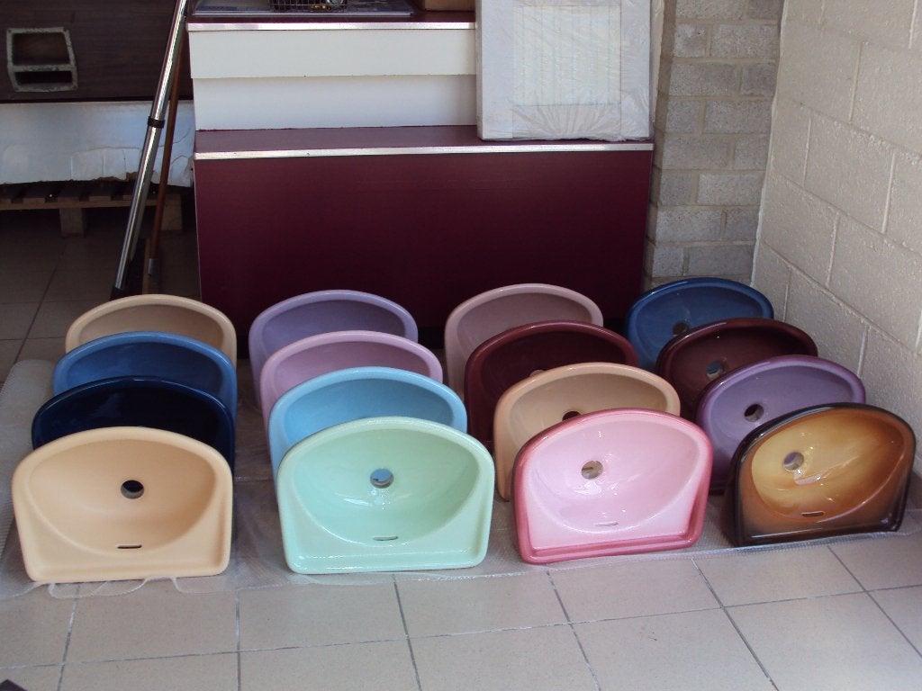 A vendre lavabos couleur, Huis en Inrichting, Badkamer | Badkamermeubels, Ophalen
