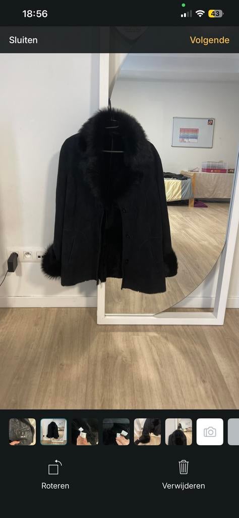Jaques lucci shearling coat, Kleding | Dames, Ophalen, Nieuw, Maat 38/40 (M), Zwart
