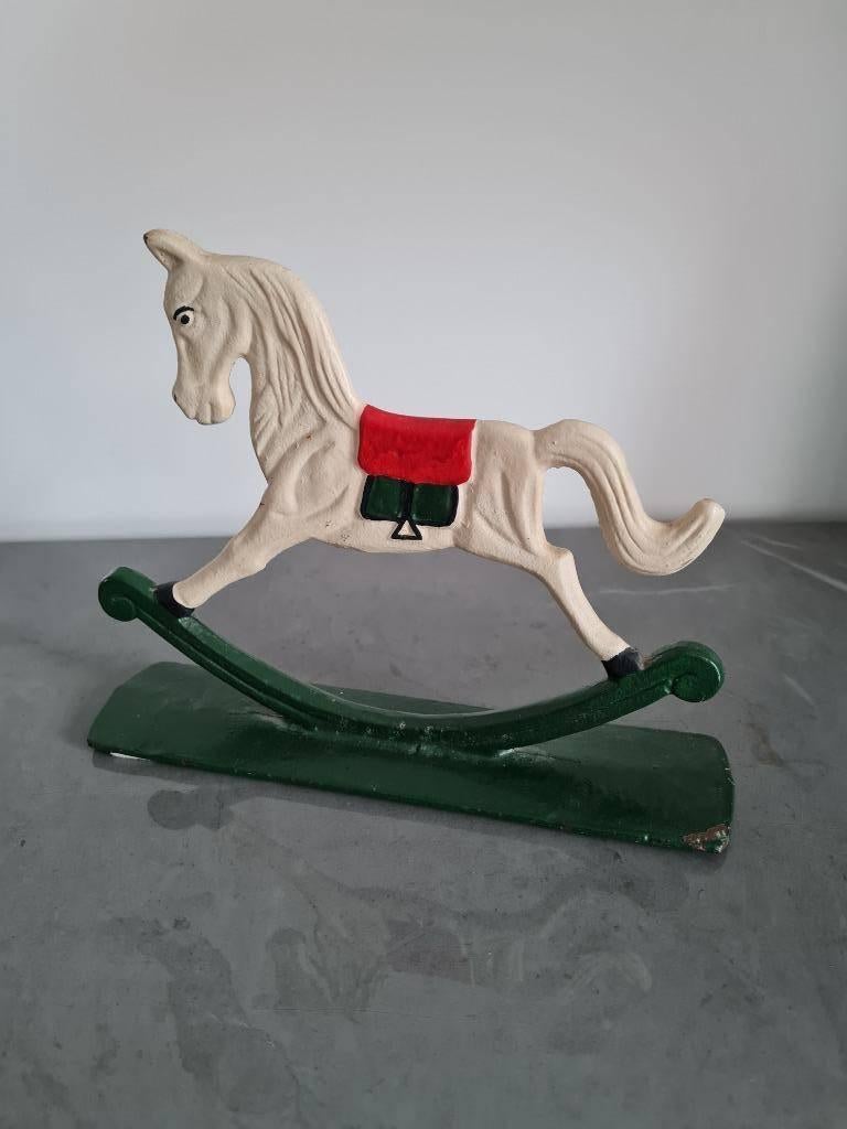 Vintage gietijzeren schommelpaard - decoratie, Collections, Rétro, Enlèvement ou Envoi
