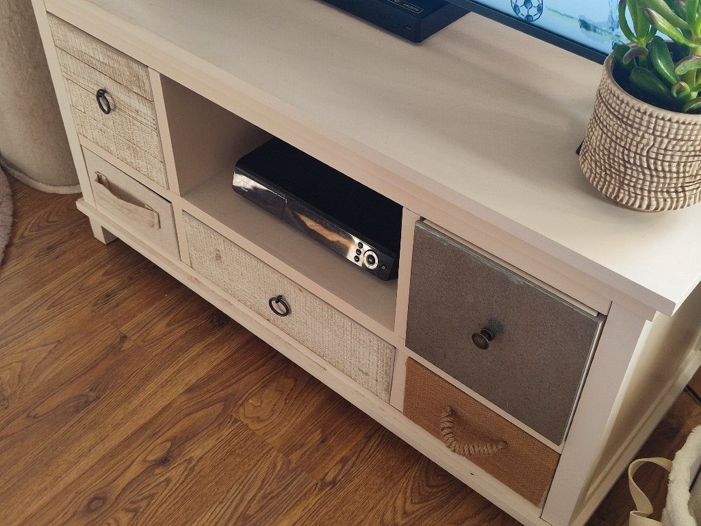 Tv meubel, Ophalen, Gebruikt, 100 tot 150 cm, Landelijk