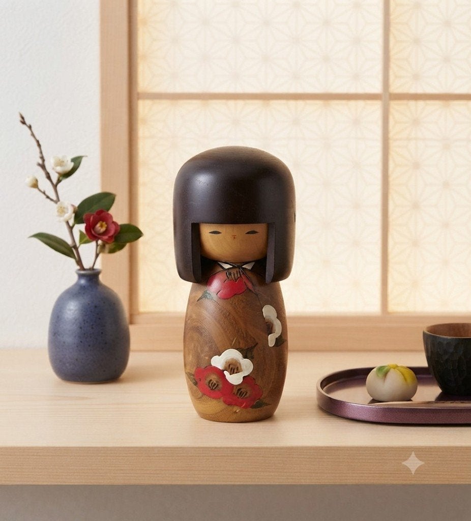 Mooie grote Haru no uta Kokeshi van Usaburo 20 cm, Antiek en Kunst, Kunst | Niet-Westerse kunst, Hout, 20 cm, Verzenden, Japan