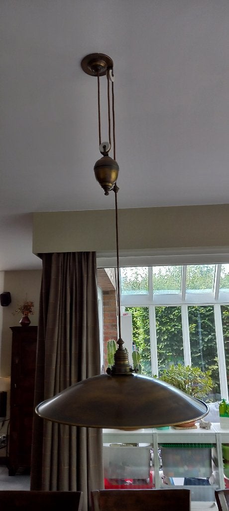 1 lichts hanglamp, E27 (groot), Zo goed als nieuw, Metaal, Ophalen