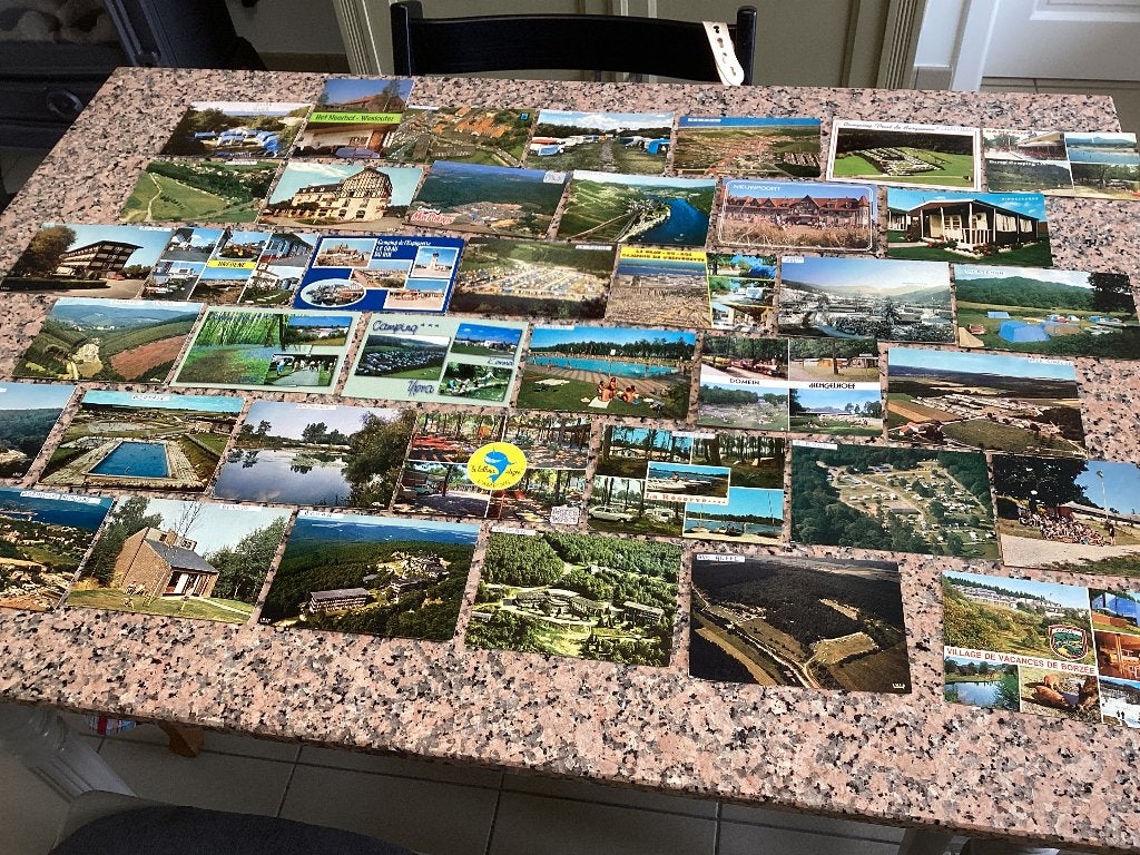 Lot van 39 postkaarten Campings Vakantiecentra, Ophalen of Verzenden, 1960 tot 1980, Gelopen, Overige thema's