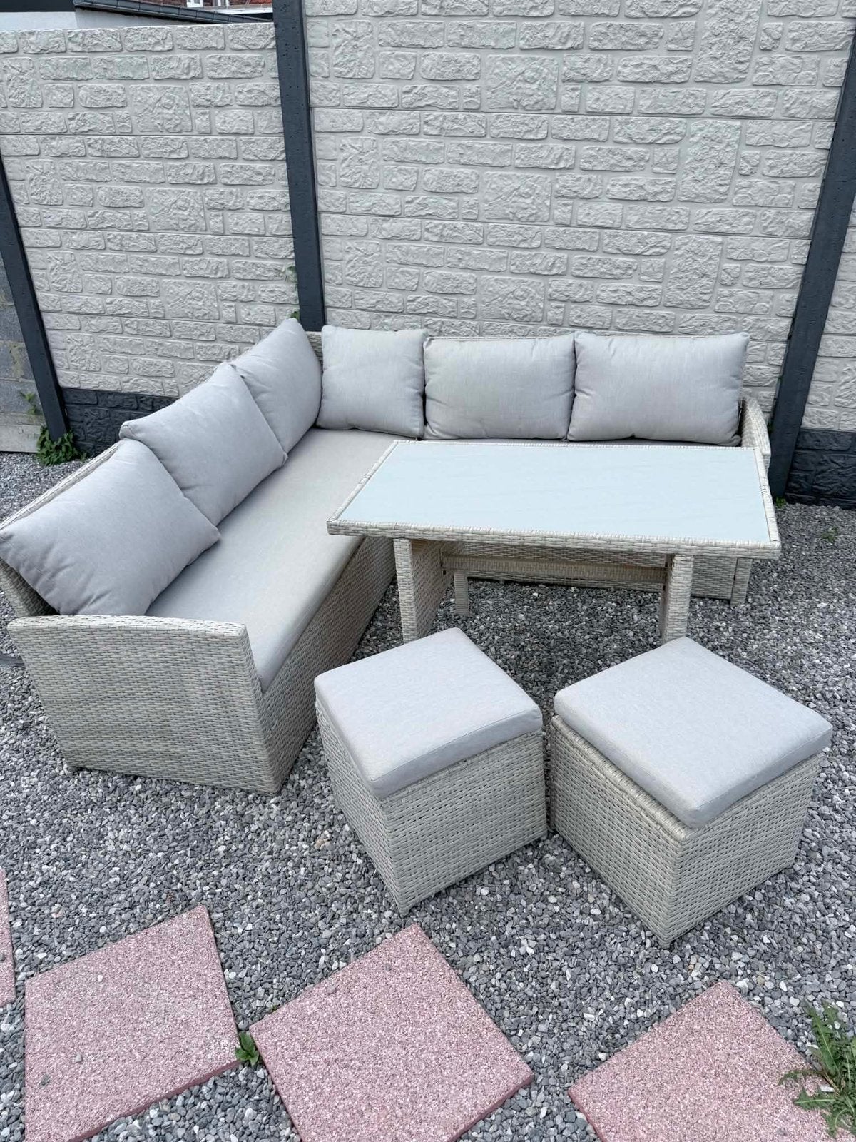 Salon de jardin d’angle, Tuin en Terras, Tuinsets en Loungesets, Ophalen, Overige materialen, Zo goed als nieuw, Tuinset