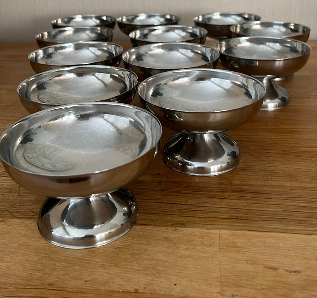 Tischlein : 12 ijs- of dessertcoupes, Ophalen of Verzenden, Gebruikt, Vintage