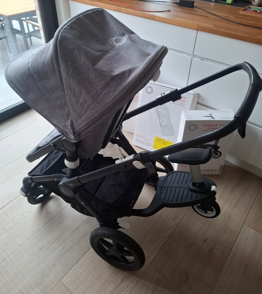 Bugaboo Fox 3 Grey Melange, Kinderen en Baby's, Kinderwagens en Combinaties, Ophalen, Bugaboo, Zo goed als nieuw, Combiwagen