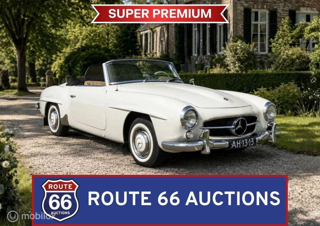 Mercedes-Benz 190 SL | 1960 | Route 66 Auctions, Auto's, Zwart, Mercedes-Benz, Bedrijf, Handgeschakeld