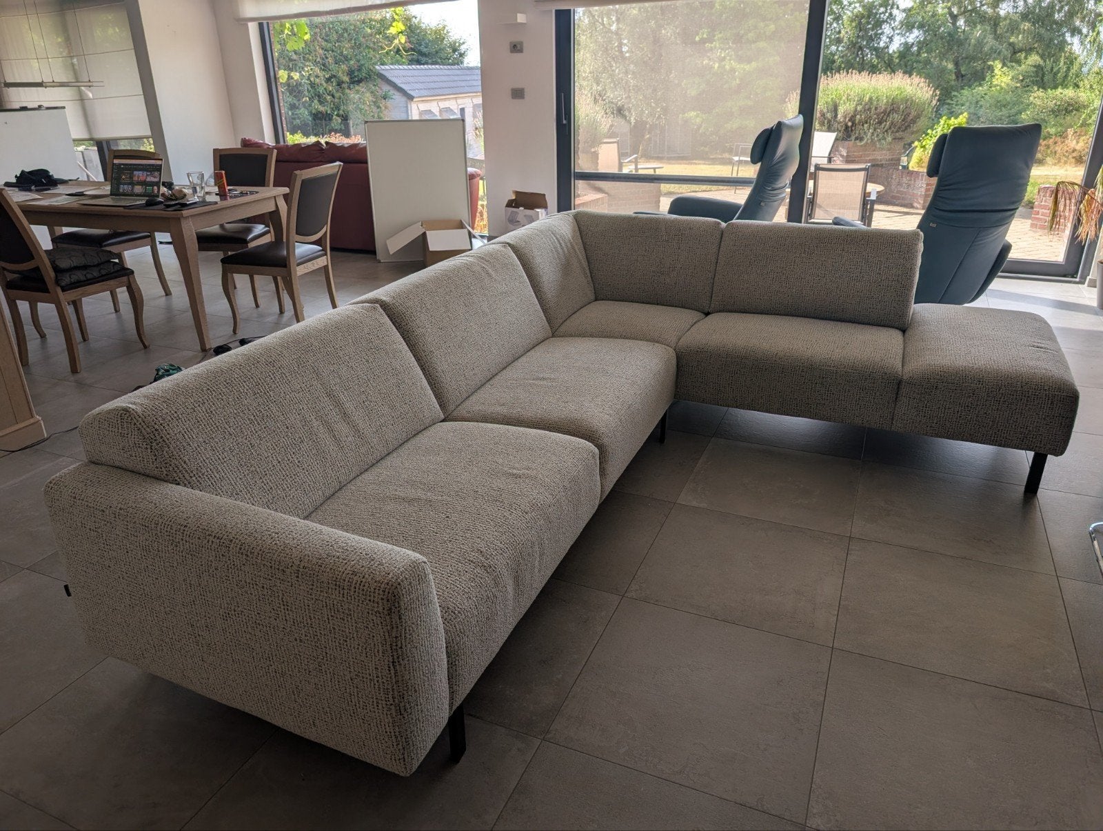 Luxe zithoek met dormeuse van Moome, Huis en Inrichting, Ophalen, Zo goed als nieuw, Stof