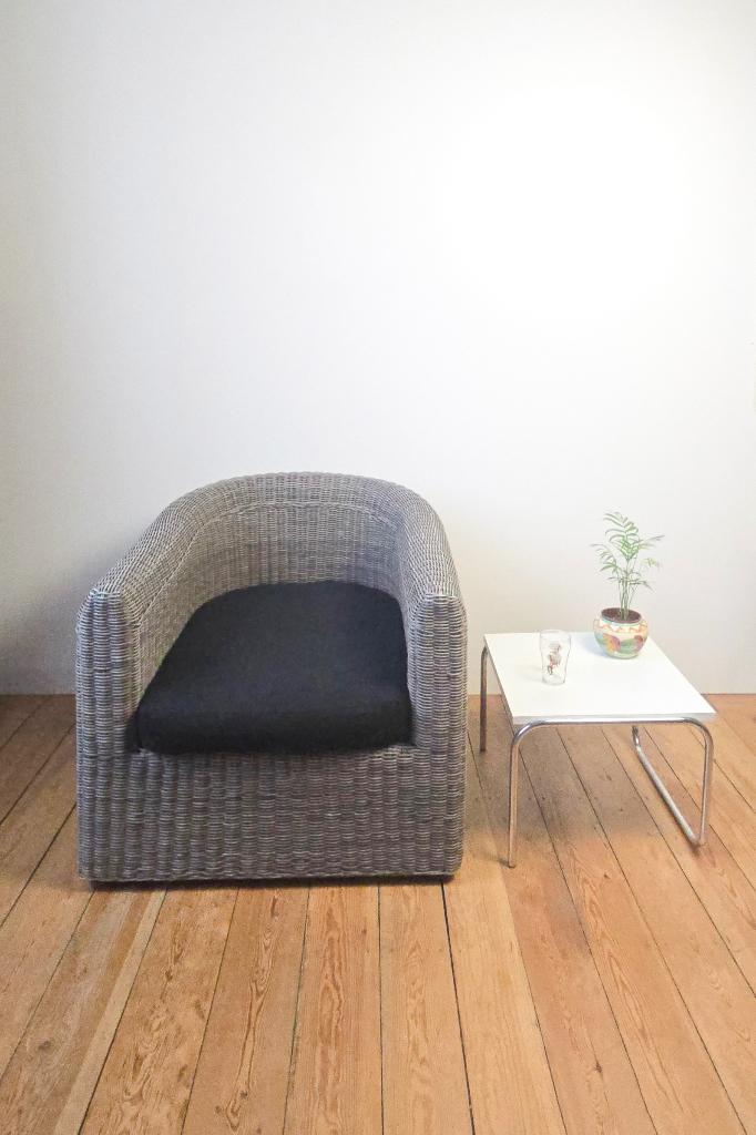 Loungestoel van geweven rotan - BRISTOL - Topkwaliteit, Tuin en Terras, Ophalen of Verzenden, Zo goed als nieuw, Rotan
