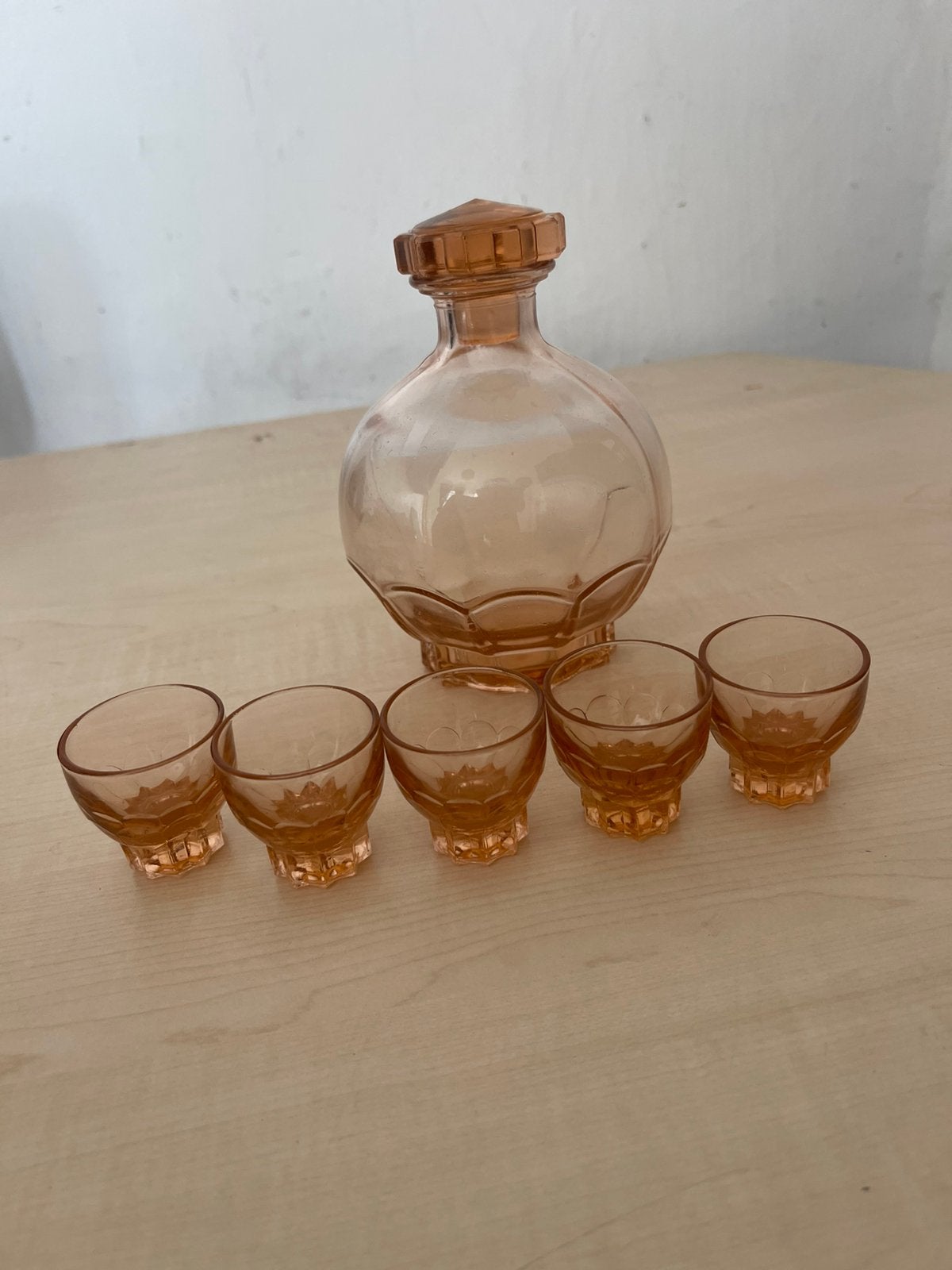 Carafe avec 5 petit verres, Antiquités & Art, Antiquités | Verre & Cristal, Enlèvement