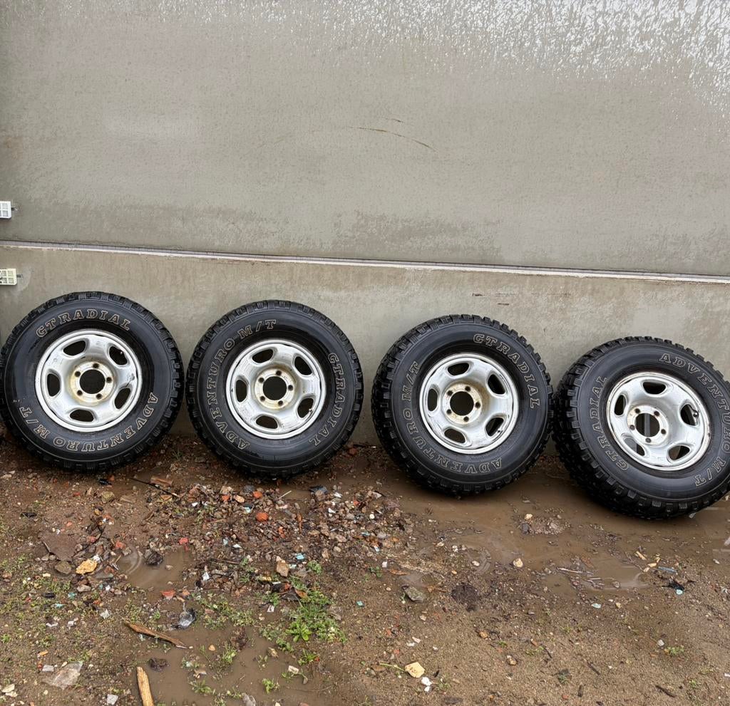 4x banden met velg, Ophalen, Gebruikt, 16 inch, Banden en Velgen