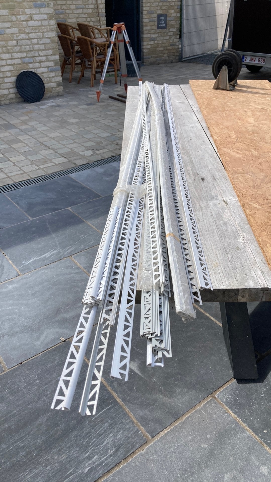 Set pvc-profielen faience, Doe-het-zelf en Bouw, Metalen, Ophalen, Nieuw