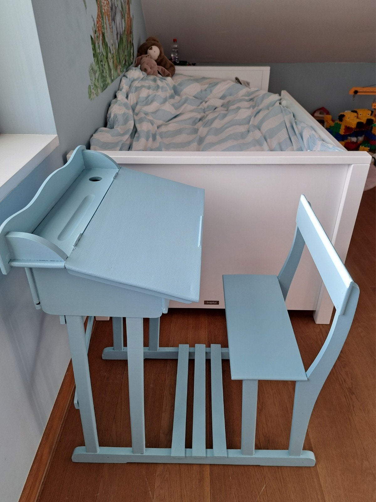 Vintage houten lessenaar, Ophalen, Tafel(s) en Stoel(en)