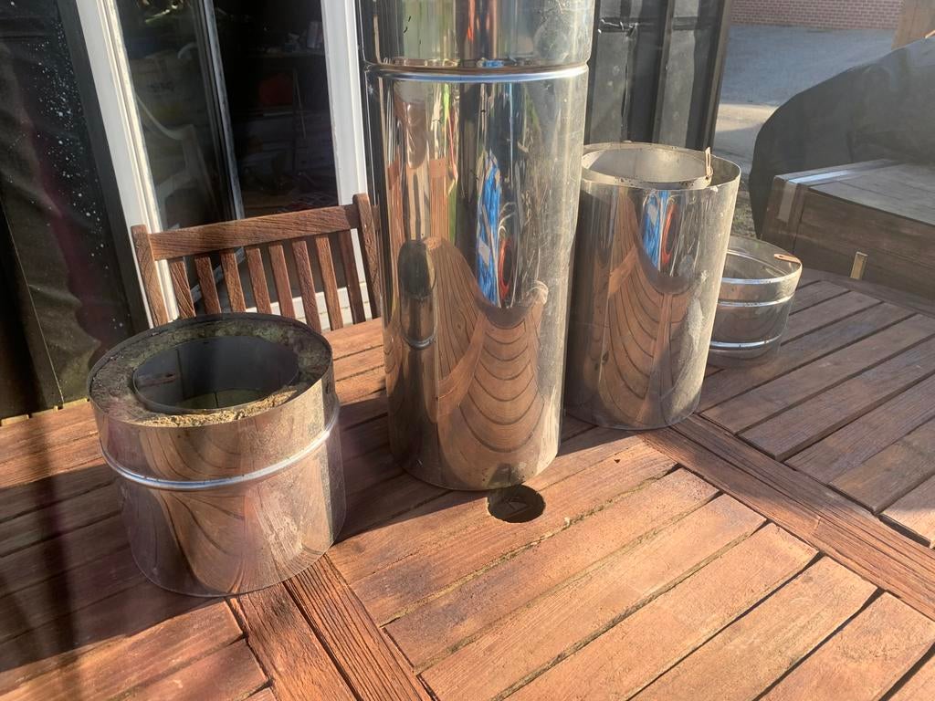 Conduit de cheminée isolé double paroi inox int 150 ext 200, Enlèvement ou Envoi, Comme neuf