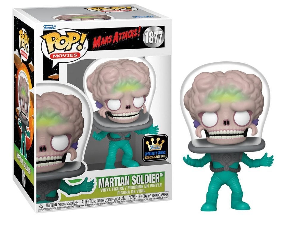 Mars Attacks 1877 Martian Soldier Exclusive POP Movies Funko, Envoi, Neuf