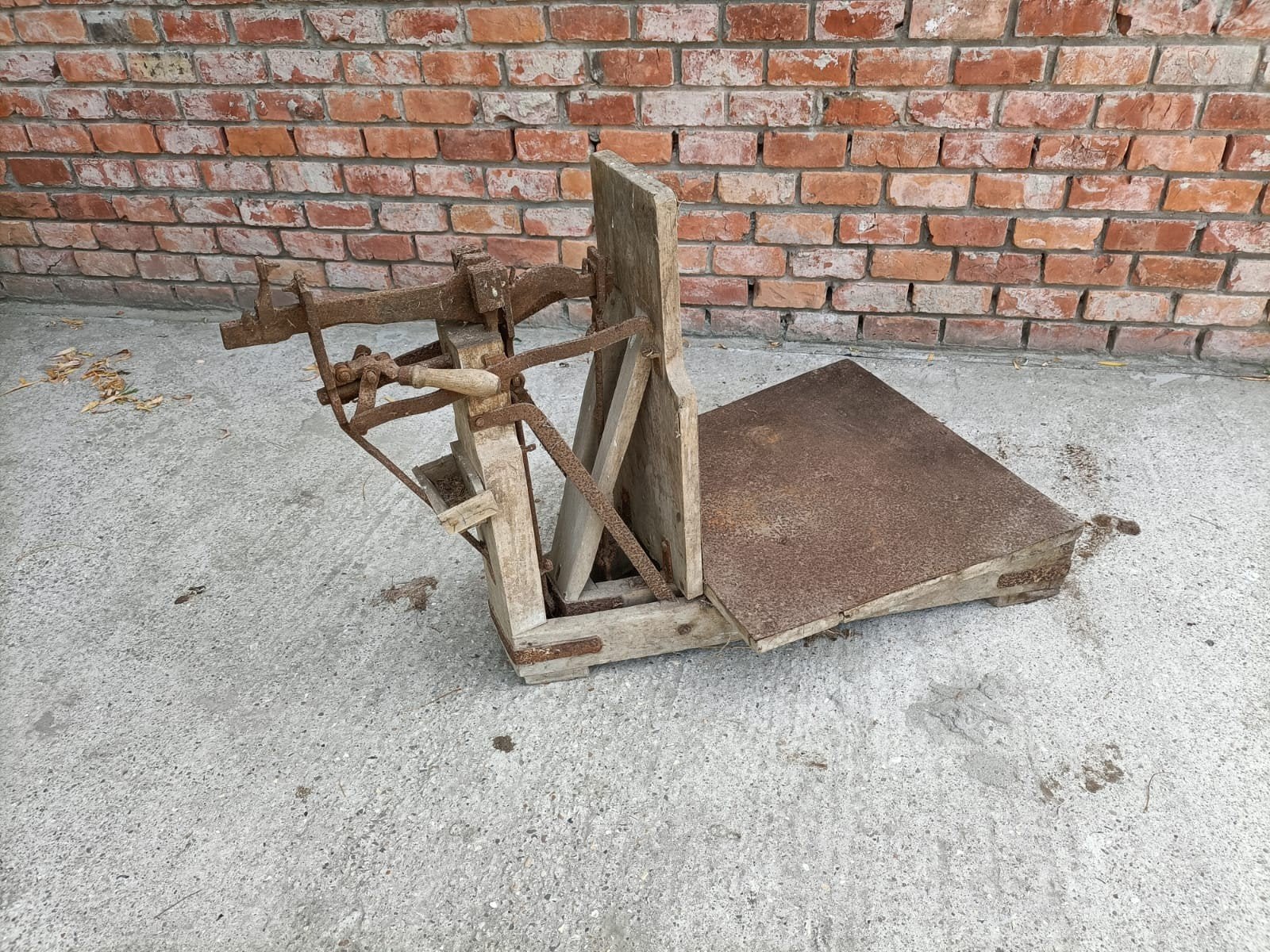 antieke boeren weegschaal, Ophalen