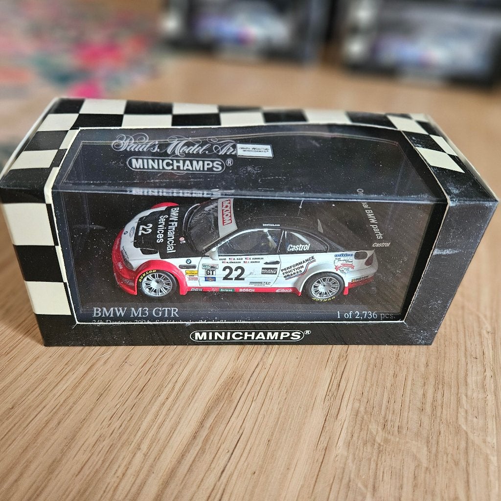 Minichamps BMW M3 GTR ALMS Daytona 24h 2004 n22 1/43, Enlèvement ou Envoi, Neuf, Voiture, MiniChamps