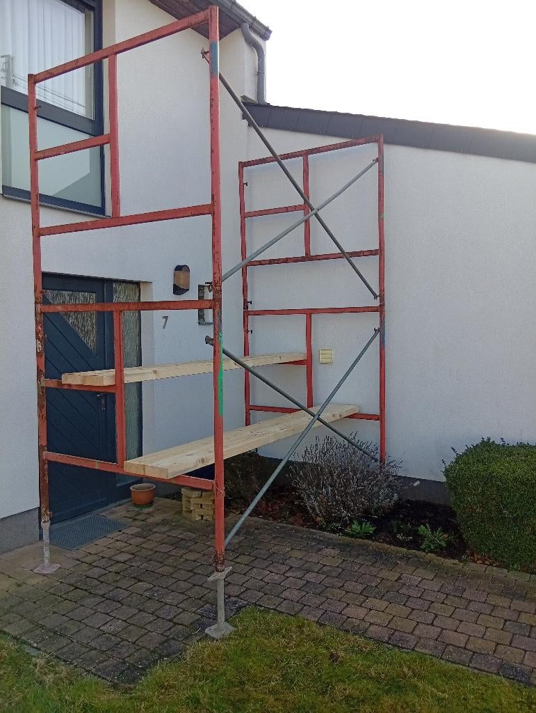 A vendre échafaudage métallique, Ophalen, Gebruikt, Gevelsteiger