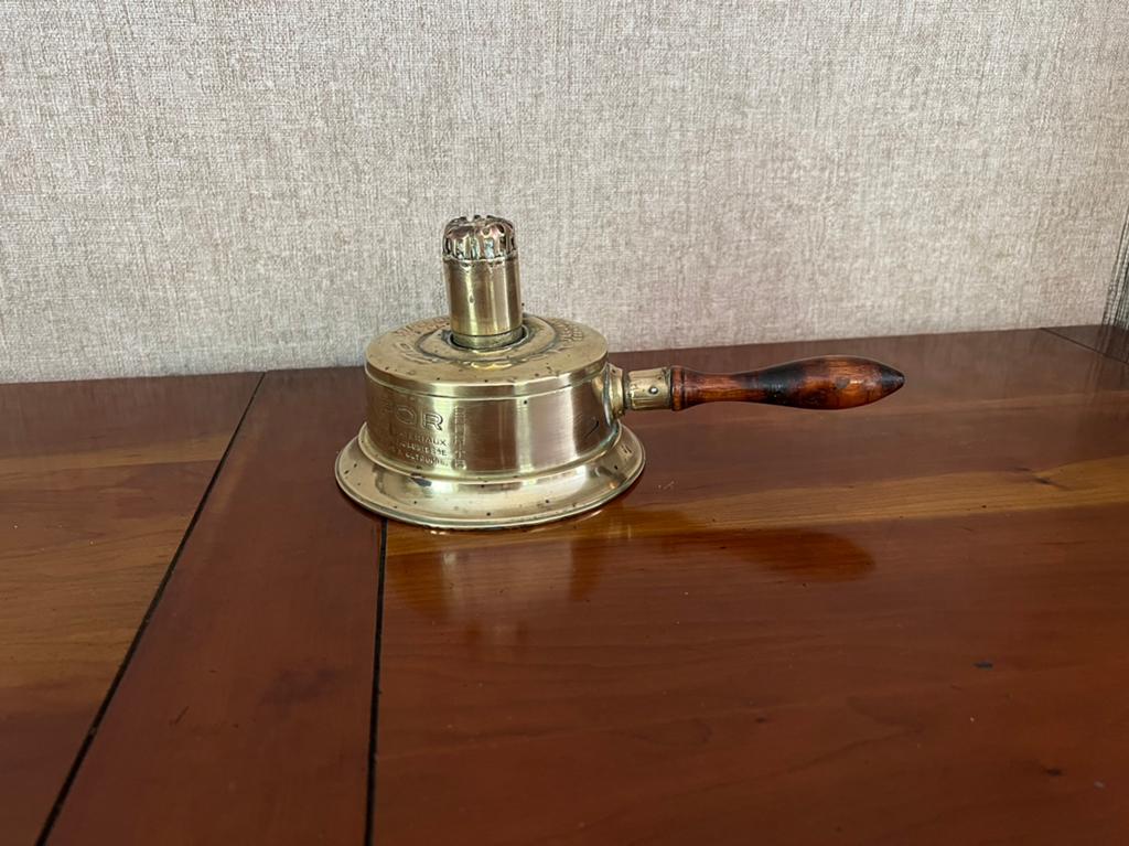 Authentique réchaud à alcool CLAMFOR en cuivre - Début XXe, Enlèvement, Cuivre
