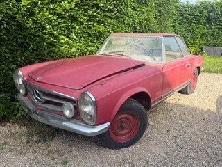 Mercedes pagode 230SL, Auto's, Achterwielaandrijving, Beige, Cabriolet, 2300 cc