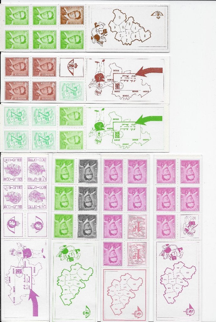 Belgie 7x Postzegelboekje, Postzegels en Munten, Ophalen of Verzenden, Postfris