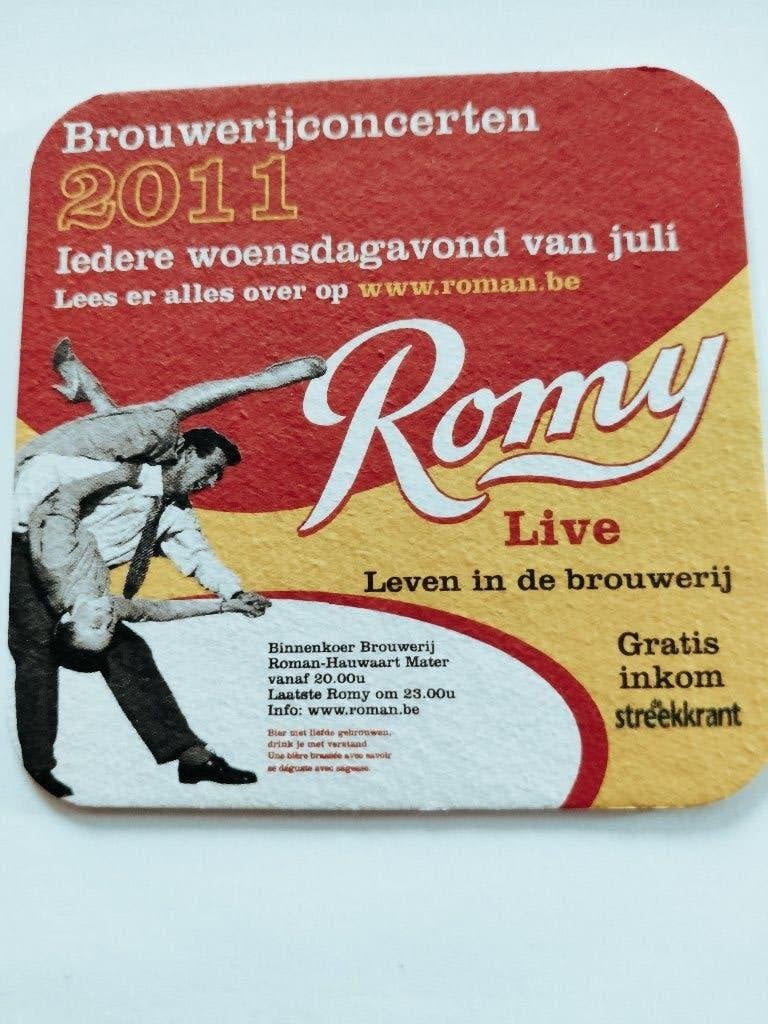 Brouwerijconcerten 2011 Roman, Verzamelen, Biermerken, Ophalen of Verzenden, Zo goed als nieuw, Viltje(s), Overige merken