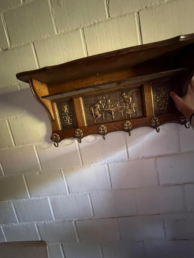 Vintage houten kapstok, Ophalen, Zo goed als nieuw