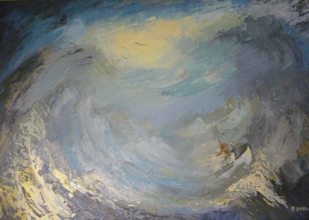 Schilderij Marie Habsch, Enlèvement, Œuvre originale, Maritime / eau