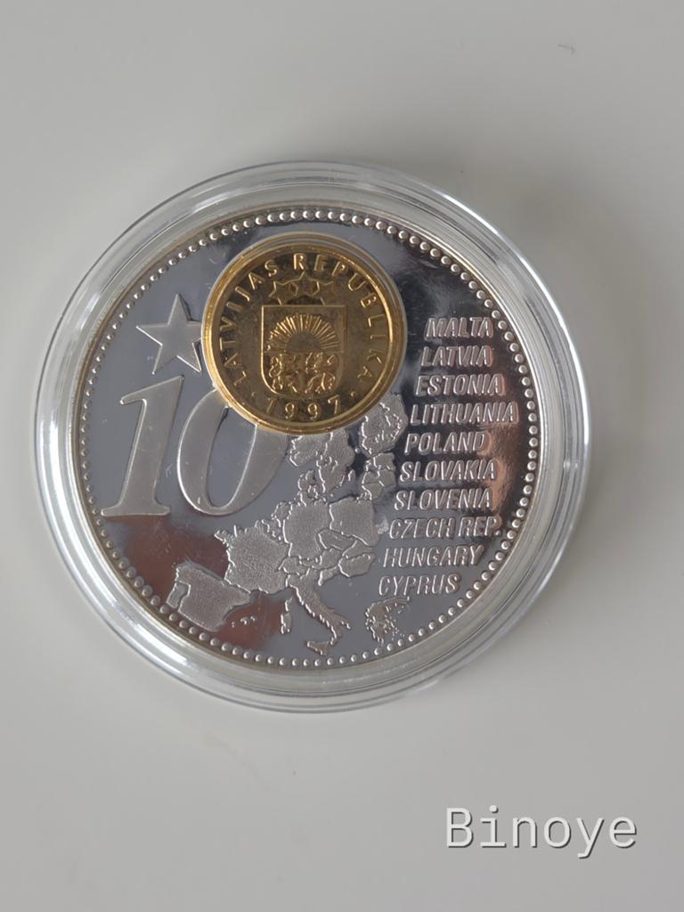 Médaille Lettonie 2006 Proof Forum Euro Europe rare, Enlèvement ou Envoi