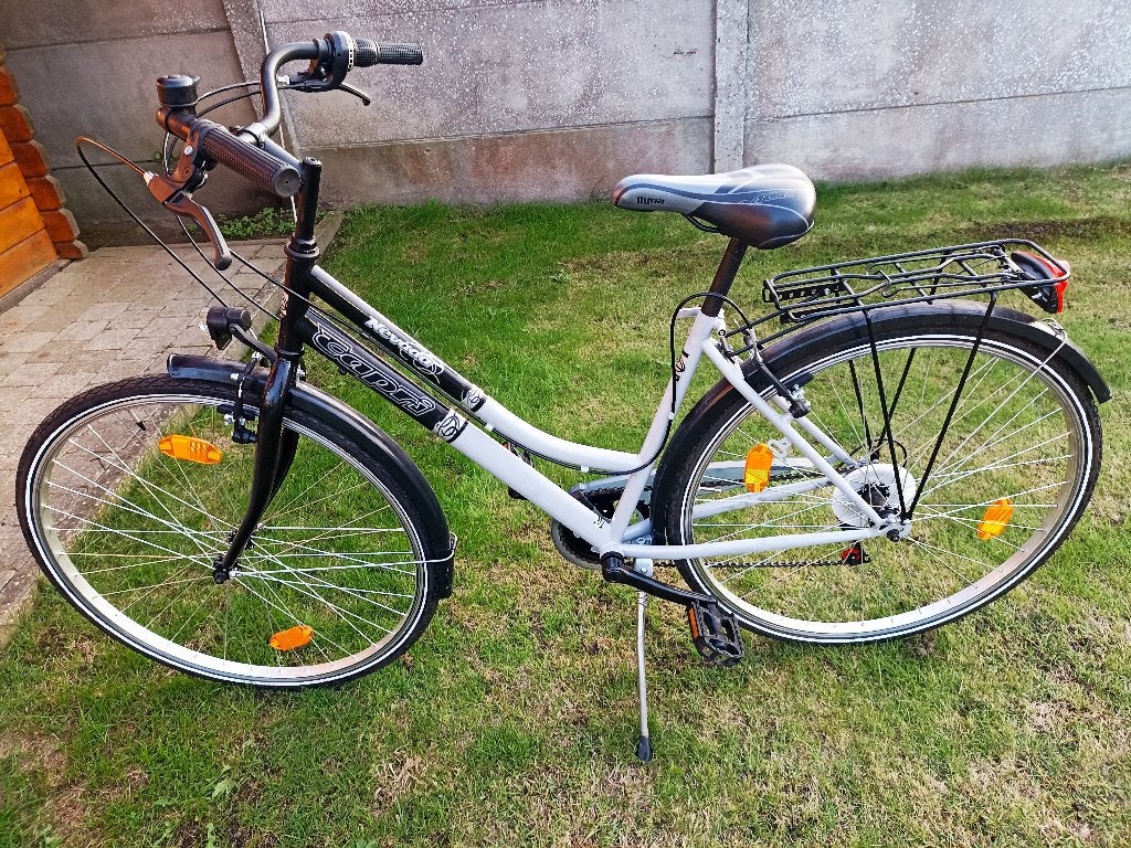 Meisjesfiets 28 inch frame 46 cm, Velgrem, Zo goed als nieuw, Handrem, Ophalen