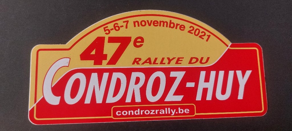 Sticker autocollant Rally Condroz Huy 2021, Envoi, Utilisé