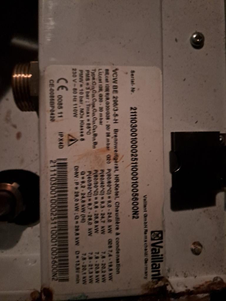 Vaillant brander, Ophalen, Gebruikt