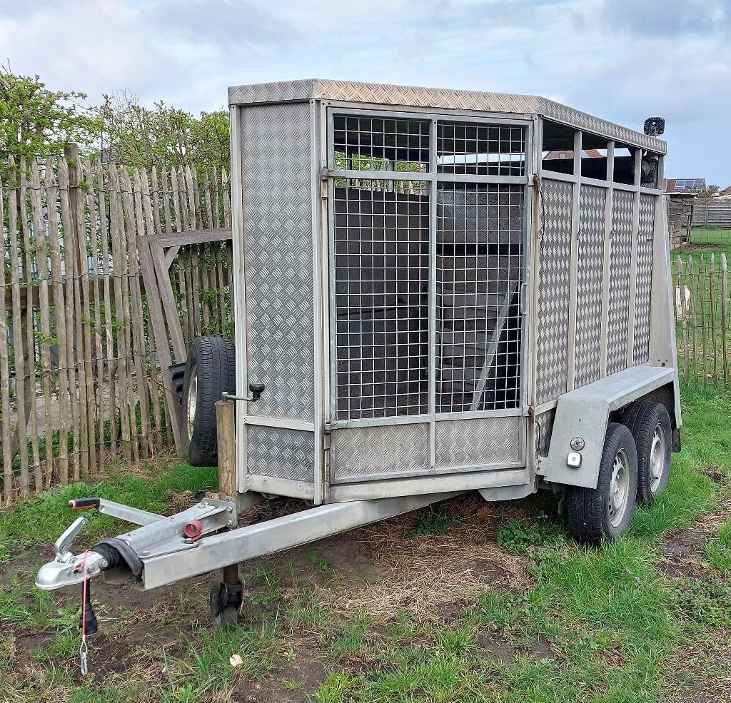 Vee aanhangwagen in galvanisée, Ophalen, Zo goed als nieuw