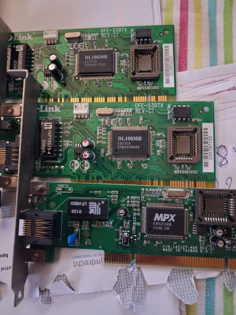 100Mb ethernet PCI, Enlèvement, D-Link ,  MPX  , 3Com , Realtek , Lucent