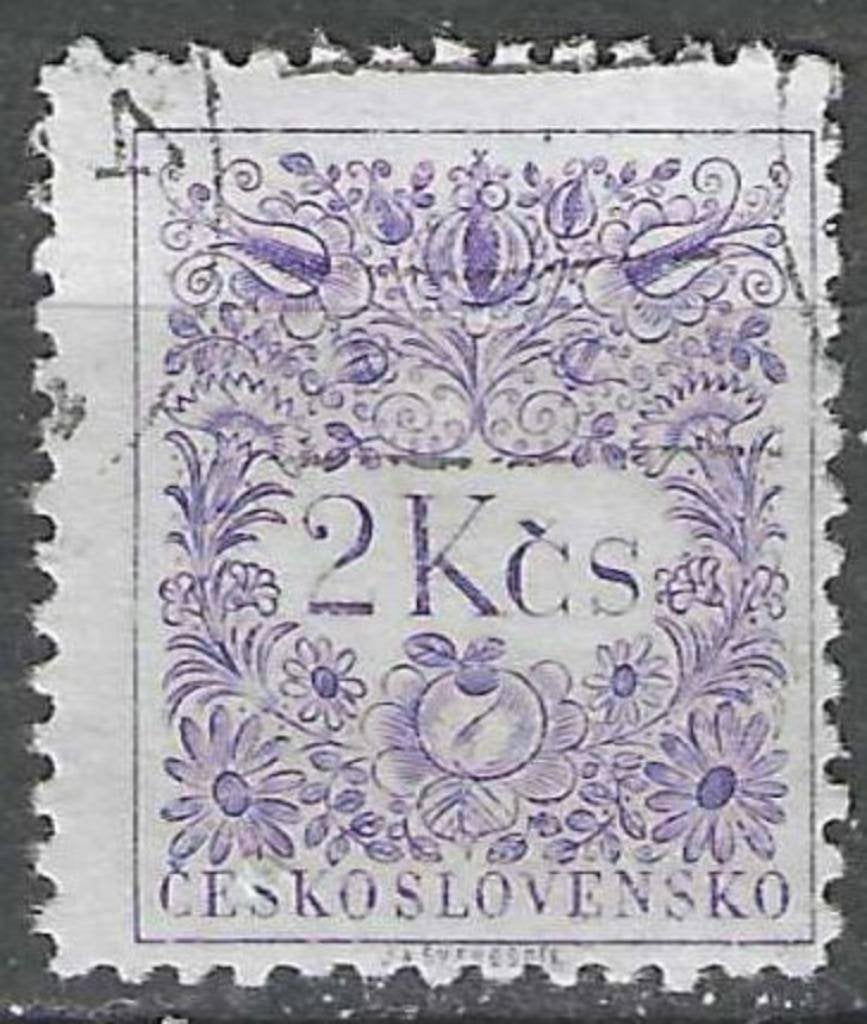 Tchécoslovaquie 1954 - Yvert 89TX - Timbre fiscal type  (ST), Timbres & Monnaies, Timbres | Europe | Autre, Envoi, Affranchi