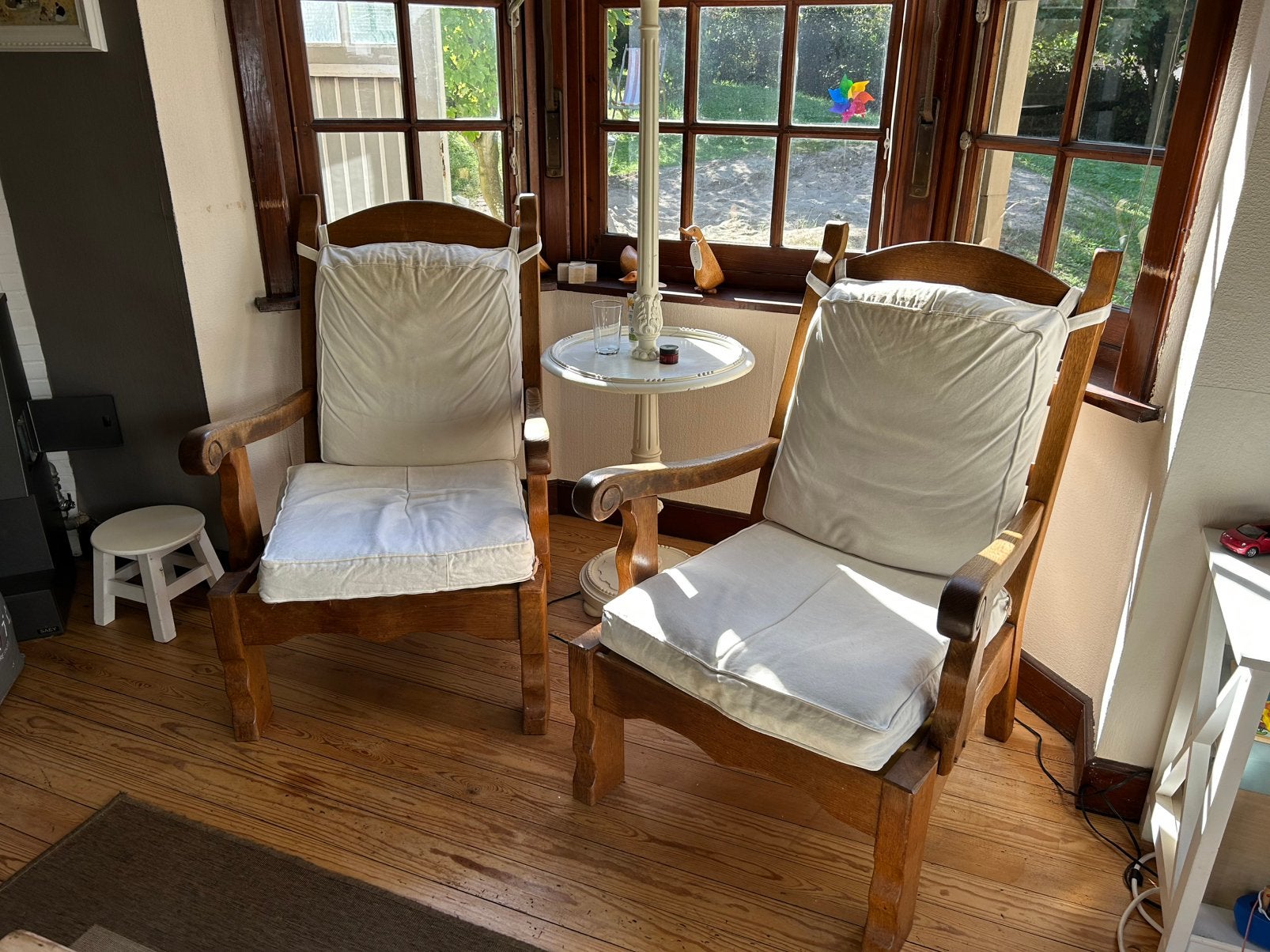 Fauteuils bois & coussins, Enlèvement, Bois