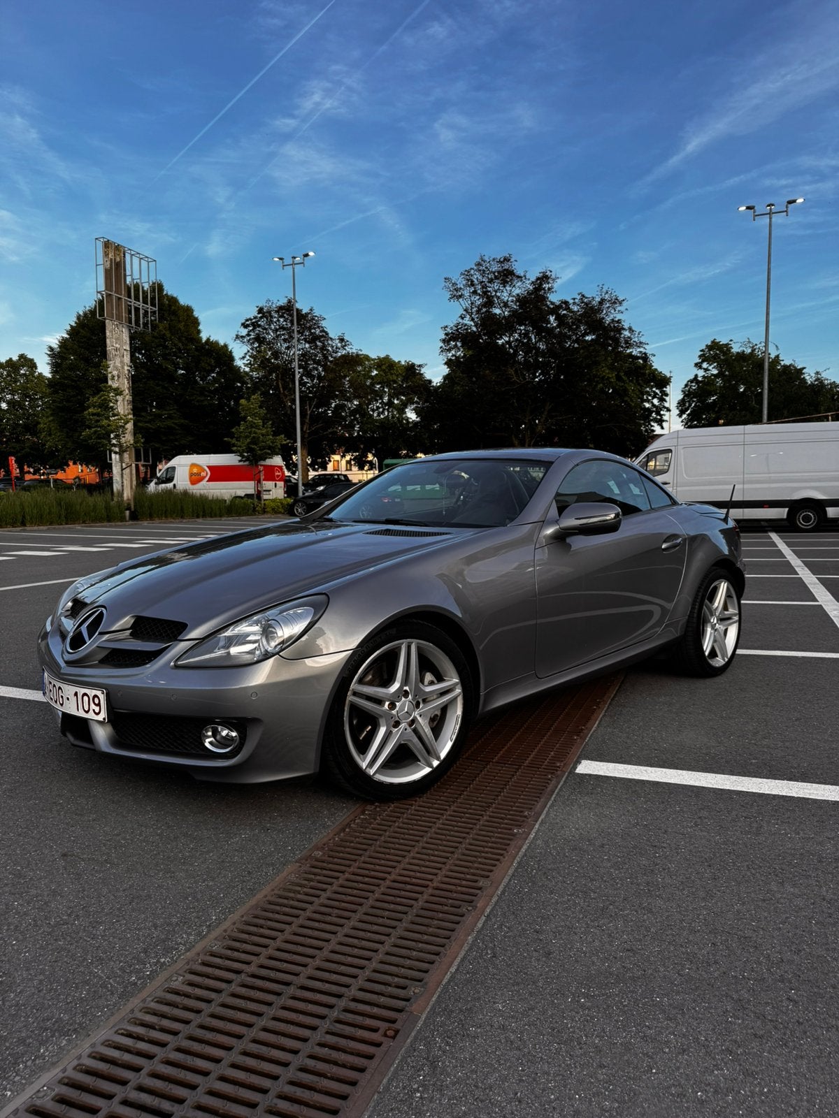 Mercedes SLK200 kompressor, Autos, Cuir, Argent ou Gris, Achat, 135 kW